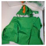 Green Turtle Yellow Dinosaur Monster Yoshi Dress, Kids 7 to 10.