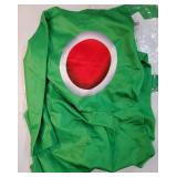 Green Turtle Yellow Dinosaur Monster Yoshi Dress, Kids 7 to 10.