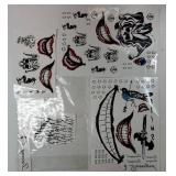 3 Sheets PADOUN Temporary Tattoos, Halloween Fake Tattoos for Men, Tattoo Sticker for Halloween Cosplay Costumes and Party Accessories - Retail: $8