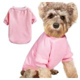 Puppy Sweater for Small Dogs Clothes Warm Winter Cat Clothe Pet Sweatshirt Knitwear Doggie Kitten Clothing, Pink, Small - Retail: $10