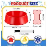 6 Set Dog Paw Plastic Bowls Dog Birthday Party Supplies Red Blue and Yellow Food Trays with Bone Cards for Table Dog Puppy Party Decorations - Retail: $21