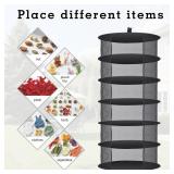 Herb Drying Rack Hanging Collapsible Drying Net for Garden Hydroponic Plant, Flowers, Herbs, Dry Mesh Folding Dryer (8 Layer) - Retail: $19