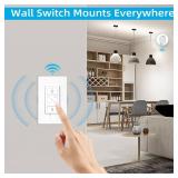 Wireless Dimmer Switch, Remote Light Switch and Receiver kit, Compatible with Alexa Voice Control, Smart Wall Switch Lighting Fixture for Ceiling Lights Pendant Lamps, Support 2.4G&5G. HOUSING CRACKED