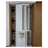 Vision Key Holder Wall Mount and Mail Organizer : Farmhouse Key and Mail Holder for Wall with Drawer and 7 Key Hooks - Decorative Home Organization for Wall Decor Aesthetic (White). CRACKED. - Retail: