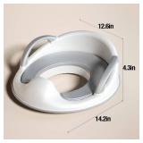 PandaEar Baby Toddler Potty Training Toilet Seat for Boys and Girls with Handles| Child Kids Potty Seat Toilet Seat Attachment| Safe Urine Guard Non-Slip Rubber Rim| Fits Round & Oval Toilets - Retail