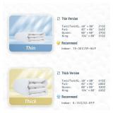 Comforter Duvet Insert Queen Size White Down Alternative Filling Cotton Shell All Season Hypoallergenic Warm Breathable Noiseless Machine Washable with Corner Taps - Retail: $66