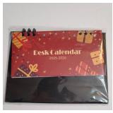 Small Desk Calendar 2025-2026, Festival Monthly Desktop Calendar - Runs From January 2025 to December 2026, Mini Standing Flip Calendar, School Home Office Supplies, 6.3 x 3.1" Missing Rings on One Si