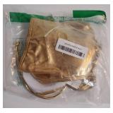 Women Metallic Bikini Swim Sexy Gold Swimsuit Triangle Top and Bottom Set(051,Gold,L) - Retail: $25