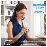 Hydrogen Water Bottle Generator, 340ml Portable Hydrogen Water Maker with SPE/PEM Technology, 5000ppb Rechargeable Ionizer Machine for Health & Wellness, BPA-Free Glass - Retail: $40