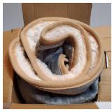 Bedsure Waterproof Dog Blankets for Large Dogs - Large Cat Blanket Washable for Couch Protection, Sherpa Fleece Puppy Blanket, Soft Plush Reversible Throw Furniture Protector, 40X50", Grey - Retail: $