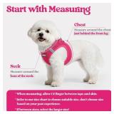 Dog Harness Small Sized and Leash Set, Step in Soft Light Puppy Vest, Breathable Mesh Pet Harness, Reflective for Safe Easy Walking, Rose Red XS - Retail: $15