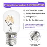 AMI PARTS 8206232A Bulb 40w 125v Microwave Oven Light -Under Hood Microwave Bulb- E17 Fit for Whirlpool Microwave Light Bulb - Retail: $6