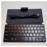 Universal Wireless Keyboards Ultra Light Portable Mini Keyboard with Adjustable Angle Stand & Leather Case, Computer Keyboards Rechargeable Travel Bluetooth Keyboard for iPad Android, Windows and iOS 