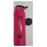 Takeya 22 Ounce Classic Glass Water Bottle with Silicone Sleeve and Twist Cap, Fuchsia - Retail: $30