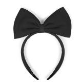 Black Bow Headband for Women, Cute Big Bow Headbands Cosplay Costume Hair Accessories, Halloween Christmas Festivals Headdress Headpiece Adults Party Decoration - Retail: $10