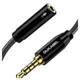 3.5mm TRS to TRRS Adapter Cable, Microphone Audio Adapter, TRS Female to TRRS Male Converter for Smartphone, PS4, Tablet, Laptop - Retail: $9