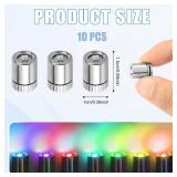 Mini LED Lights, 10 Pieces Mini Electric Lights for Dollhouse, Small Lights for Crafts, Battery Included, Tiny Lights for DIY Miniature Lights, Small Decoration Dollhouse Accessories (7 Colors) - Reta