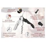 Kit-Home Professional Waiter Corkscrew Wine Openers Set (3 PCS),Upgraded with Heavy Duty Stainless Steel Hinges Wine Key for Restaurant Waiters, Sommelier, Bartenders - Retail: $13