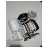 French Press Coffee Maker 304 Stainless Steel Coffee Press, with 4 Filters System, Heat Resistant Thickness Borosilicate French Press Glass, BPA-Free Brewed Tea Pot Coffee Plunger(Copper 12oz) - Retai