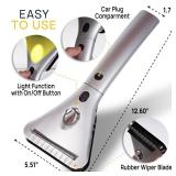 Electric Heated Car Window Snow Ice Scraper with Light -Heated Car Auto Windshield Scraper- Extendable 15.8 Feet Long Cord 12V LED Light Heated Melting Ice Snow Scraper, Vehicle Scraper - Retail: $18