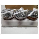 3 Pack 4 oz Amber Glass Jars with Lids, Cosmetic Jars with Black Lids, Glass Lotion Containers, Candle Making Containers for Lotions, Scrubs and Cosmetic, Labels and Spatulas Include