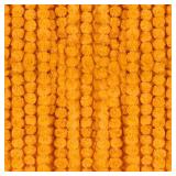 6 Pcs - 5 Feet Marigold Garland Indian American Wedding Party Mantle Decoration, Dia de Los Muertos Faux Garlands Diwali Decoration, Spring Bush Floral (Orange - Retail: $17