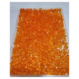 Orange Acrylic Gems Vase Fillers Plastic Diamonds Orange Fake Ice Cubes Fake Crushed Rocks for Centerpiece DIY Party Table Scatter Prop Wedding Decoration Accessories - Retail: $10