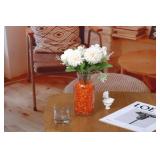 Orange Acrylic Gems Vase Fillers Plastic Diamonds Orange Fake Ice Cubes Fake Crushed Rocks for Centerpiece DIY Party Table Scatter Prop Wedding Decoration Accessories - Retail: $10