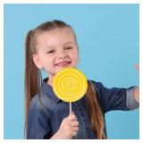 2pcs Faux Swirl Candy Ornament Giant Lollipop Props for Festive Party, Photo Shoots, Weddings Pretend Play 11.81 X 5.11 Inches - Retail: $8
