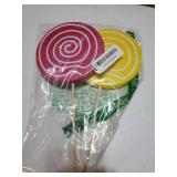 2pcs Faux Swirl Candy Ornament Giant Lollipop Props for Festive Party, Photo Shoots, Weddings Pretend Play 11.81 X 5.11 Inches - Retail: $8