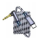 Aux to USB C Cable 1.5ft - Type C Aux Cord for iPhone 15,Right Angle USB C to 3.5mm Audio Cable Compatible with iPhone 15 Pro Max/15 Plus, Galaxy S24 S234 Ultra iPad Pixel - Retail: $6