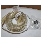 Rope Lights Outdoor, 18ft 216 LED Red Christmas Rope Lights Connectable, 120V Plugin Red Christmas Light Waterproof Clear Tube Lighting Indoor for Xmas Patio Garden Party Home Decorations - Retail: $2