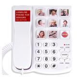 Big Button Phone for Seniors, Corded Landline Phone with 9 One-Touch Dialing Big Buttons, Hands-Free Calling, Loud Ringer, Easy to Use for Visually Impaired Telephone for Seniors - Retail: $29