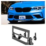 Grille License Plate Holder Front Mount Bracket All-Around Adjustable No Drilling Compatible with BMW All X1 X3 X4 M2 M3 M4 230i 320i 440i 750i etc(Fit Honeycomb & Horizon Lower Grill only) - Retail: 