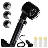 Filtered Shower Head with Handheld, High Pressure Water Flow and 4 Spray Modes, Power Wash for Hard Water, Showerhead Set with 59â³ HoseãBracketãFilters, ON/OFF Switch for Pets Bath (Bla