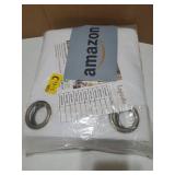 Blackout Curtains for Bedroom 63 Inch Length 2 Panels Set, Thermal Insulated 100% Black Out Privacy Soundproof Grommet Farmhouse Linen Window Curtains for Living Room Darkening, White, Each 52âWi