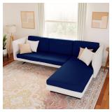 Waterproof Couch Cushion Covers, Stretch Sofa Couch Seat Slipcover for Dog Washable, Non-Slip Waterproof Outdoor Cushion Covers for Patio Furniture Replacement (1 Piece for Large, Navy) - Retail: $26