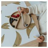 Bloom Placemat for Baby, Toddler & Kids | Wipeable, Reusable and Eco-Friendly | Baby Weaning Placemat for Mealtime & Snacktime | Modern Design (Banana, 12 x 17")