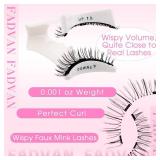 2 Pair Magnetic Eyelashes with Applicator Reusable Magnetic Lashes Wispy Lashes No Glue Needed False Eyelash Natural Look-R3+A5 - Retail: $10