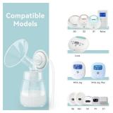 4PCS 24mm Breast Pump Flanges, Compatible with Spectra S1/S2/9Plus/Synergy Gold, Motif Luna, Wide-Mouth Bottle Fit, Breast Pump Accessories - Retail: $15