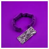 Purple Fashion Women Leopard Print Cross Elastic Headband Gym Hairband Hair Women