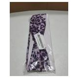 Purple Fashion Women Leopard Print Cross Elastic Headband Gym Hairband Hair Women