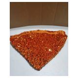 WUPIOS Orange Christmas Tree Skirt 21 Inch small Sequin Trees Skirts Collar Velvet Tree Mat Mini Trees Skirts for Artificial Trees Sparkle Xmas Trees Skirt Fall Tree Skirts Cover for Fall Xmas Thanksg