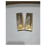 4.72 Inch Recessed Finger Flush Pulls for Kitchen Cabinet, Closet, Sliding Cupboard Door Handle - Brushed Gold Stainless Steel Rectangular Door Pulls Replacement Hardware (2 Pack) - Retail: $14