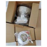 EMANER Outdoor Security Light Tunable White 2700K-6500K Dimmable, Wired 2800lm Motion Sensor Flood Light Exterior WiFi Smart APP Control, Work Alexa/Google Home for House Porch Patio (White, 2-Pack) -