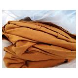 Linen Duvet Cover King Size - Linen Cotton Blend Bedding Set, Soft & Cozy, 3 Pieces, 1 Duvet Cover 104x90 and 2 Pillowcases, Pumpkin Yellow Color Cooling Bedding, Comforter Sold Separately - Retail: $