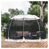Alvantor Screen House Room Camping Tent Outdoor Canopy Pop Up mosquito and sun Shade Shelter 10 Mesh Walls Not Waterproof Beige 15
