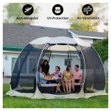 Alvantor Screen House Room Camping Tent Outdoor Canopy Pop Up mosquito and sun Shade Shelter 10 Mesh Walls Not Waterproof Beige 15
