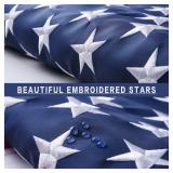 FACTORY SEALED - American Flags for Outside 3x5, USA US Flag Heavy Duty Outdoor, Made of 210D Fabric, Embroidered Stars, Brass Grommets