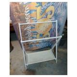 FACTORY SEALED - Dual rod rack with shelf only. Can be used for Baby Clothing Rack for Baby Shower, Rack with Storage Shelf & Double Rods, Toddler Clothes Rack, storage for quilts or blankets, pool si